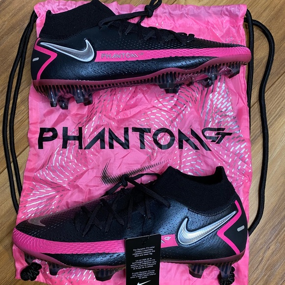 Nike Phantom GT Elite DF FG Soccer Cleats Black/Pink CW6589-006 Men’s Size 10
